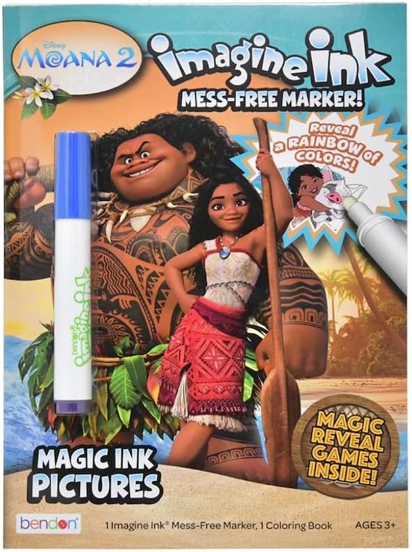 Disney Moana 2 12 pg Imagine Ink Coloring Book